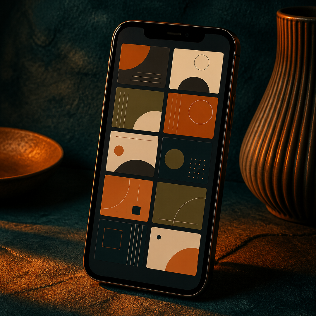 Smartphone mostrando los diez capítulos digitales del Menú de la Seducción